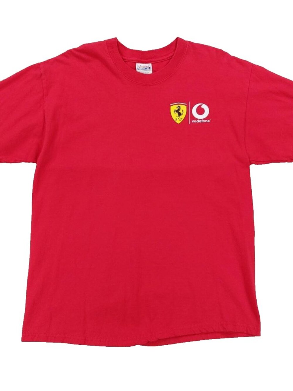 Vintage Ferrari x Vodafone Formula 1 Racing T-Shirt Large, Italian F1 Team Cars